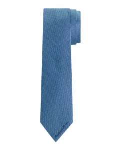 Мужской галстук из шелка со структурой и вышитым логотипом Michael Kors, синий