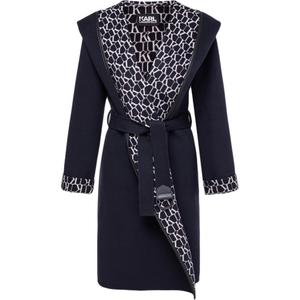 Karl Lagerfeld французская роскошь корейский стиль вечеринка уличный стиль FW25 пальто женское KARL LAGERFELD/Karl Lagerfeld Jeans, темно-синий