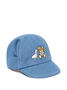 Бейсболка с аппликацией в виде ушей Moschino Kids, синий