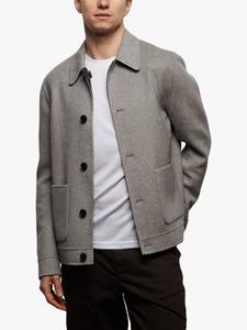 Ирландская реверсивная куртка Harrington из шерстяной смеси Guards London, Silver Grey