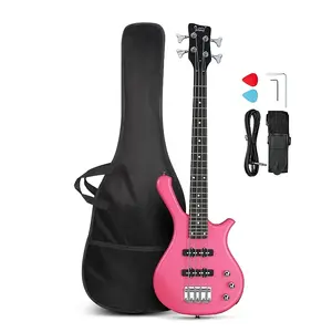 Электрогитара для детей Glarry GW101 36 дюймов / Розовая