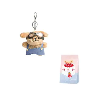 Dolls and bears dance Милый коричневый комбинезон с подтяжками плюшевый кулон с щенками высота 12см