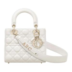 DIOR Женская сумка из овчины через плечо кросс-боди маленькая белая