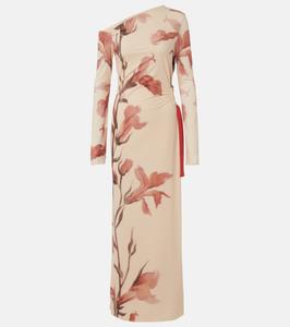 Платье макси на одно плечо с цветочным принтом SIR, Gladioli Print