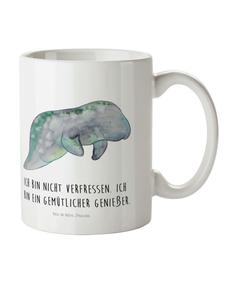 Детская кружка с изображением морской коровы и надписью белого цвета Mr. & Mrs. Panda