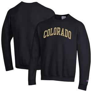 Мужской черный свитшот basic arch fleece pullover colorado buffaloes Champion