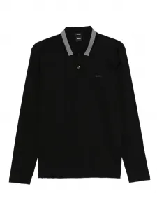 Поло с длинными рукавами Boss, черный