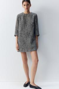 Платье-Букле в А-силуэте H&M, черный