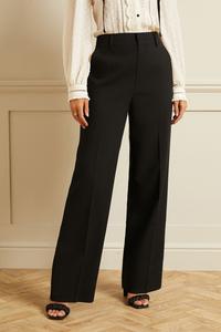 Широкие брюки с завышенной талией и приталенным кроем Love & Roses, черный