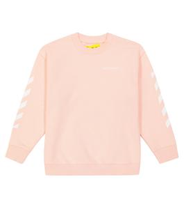 Толстовка из хлопкового джерси с логотипом Off-White, белый