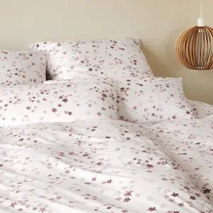 Элегантный комплект постельного белья из трикотажа Мако, цвет Розовый, размер 155x220+80x80 Elegante