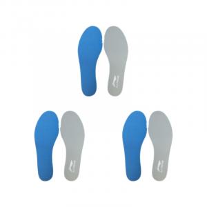 Стельки LiNing из полиэстеровой сетки и губки, унисекс, серо-голубые