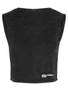 Топ KARL LAGERFELD JEANS, черный деним