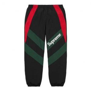 Брюки paneled track pants 'black green red' Supreme, черный