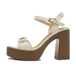 Женские сандалии на одной застежке POOQ, бежевый