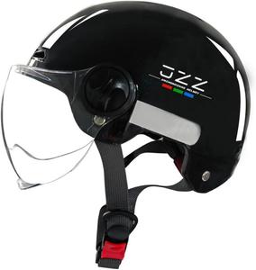 Полушлем винтажный Nurcoiox, черный