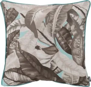Х.ОК.К. Декоративная подушка "Амазонас", с великолепным рисунком листьев, двусторонний чехол с наполнителем, 1 шт H.O.C.K. 50х50 см, цвет taupe-braun + gemustert