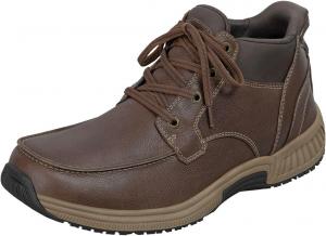 Мужские ортопедические кожаные ботинки Orthofeet Verno без шнурков, коричневый