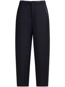 Marni зауженные брюки из твила с декоративной строчкой, синий