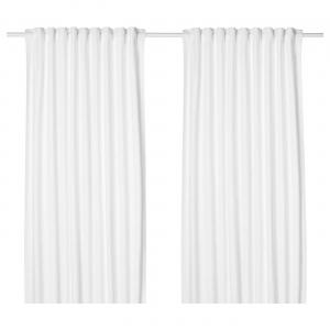 2 шторы, белые, 145х250 см, TIBAST IKEA