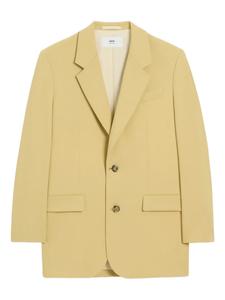 Однобортный шерстяной пиджак AMI Paris, желтый