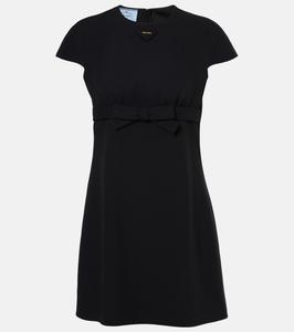 Мини-платье с бантом Prada, Nero