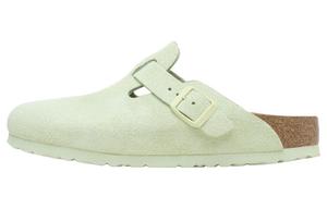 Мюли Boston Soft Footbed цвета «выцветший лайм» с пряжкой Birkenstock, Green