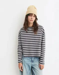 Футболка свободного кроя Pull&Bear Striped в полоску