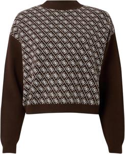 Женский свитер Guess Eco Long Sleeve Aubrey 4g, 4G Brown And Cream
