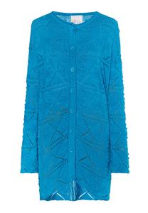 Вязаный кардиган IZIA Knit Cardigan Lomasi, цвет cyan blue