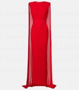 Платье Тавия с накидкой и складками Solace London, красный
