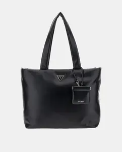 Большая сумка через плечо с застежкой-молнией Guess, черный