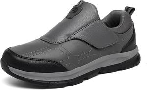 Мужские слипоны для прогулок, легкие дышащие лоферы для путешествий на открытом воздухе, походов и повседневной носки, удобные кроссовки с противоскользящей подошвой, легко надеваются/снимаются, повседневная обувь Qacksv, серый