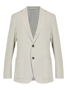 Блейзер с двумя пуговицами и накладными карманами Eleventy, серый