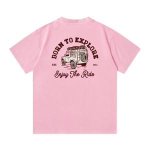 Футболка для школьников с круглым вырезом Moderate Jeep, sky розовый