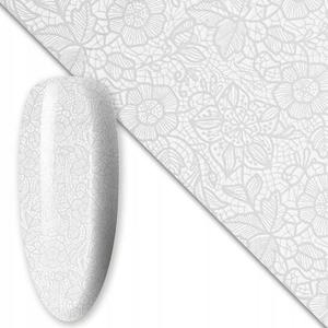 Трансферная фольга для нейл-арта 80 см Белая №4, AllePaznokcie