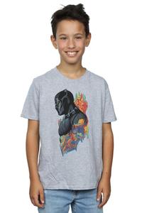 Футболка с профилем Черной Пантеры Marvel, серый