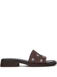 Босоножки с цветочным декором Camper, коричневый