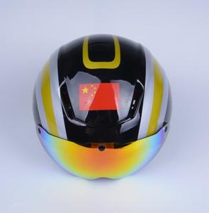 HEAD Шлем для скоростного бега на коньках Liyang New Professional, черный с золотым (съемный козырек), размер 5054