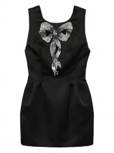 Платье с кристаллами Elisabetta Franchi, черный