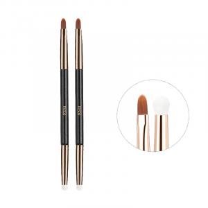 Набор из 2 бесшовных кистей для тональной основы Gilded Full Collection с плоским носком, удобные для переноски MSQ