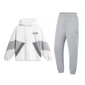 Li-Ning Casual Sportswear Unisex Standard White All Over Print+Geologic Gray