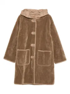 Пальто с капюшоном и накладными карманами Vicolo, коричневый
