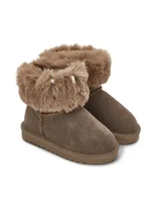 Замшевые ботинки Monnalisa, коричневый