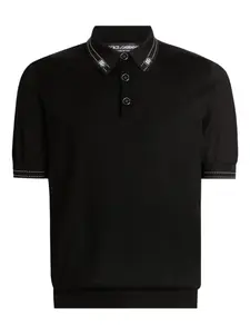Рубашка поло с короткими рукавами Dolce & Gabbana, черный