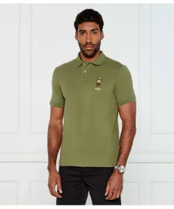 Футболка поло Slim fit Polo Ralph Lauren, зеленый