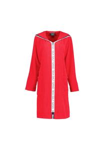 Халат женский на молнии с капюшоном Sea Salt Sand 3101 красный - 203 Cawö