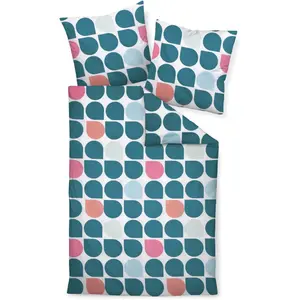 Постельное белье «Жанин» J. D.87093 02 200x220 2x80x80", на молнии Janine, цвет schwarz platin