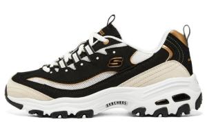 Женские кроссовки Skechers D'LITES 'Black' в цвете черный золотой+подарок