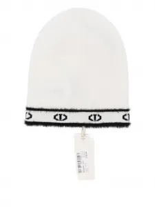 Шапка с отделкой-логотипом Twinset Kids, белый